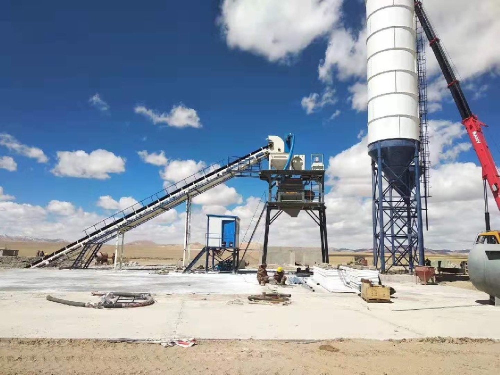 Kazakhstan customers purchased HZS75 concrete mixing plant from Longye Machinery