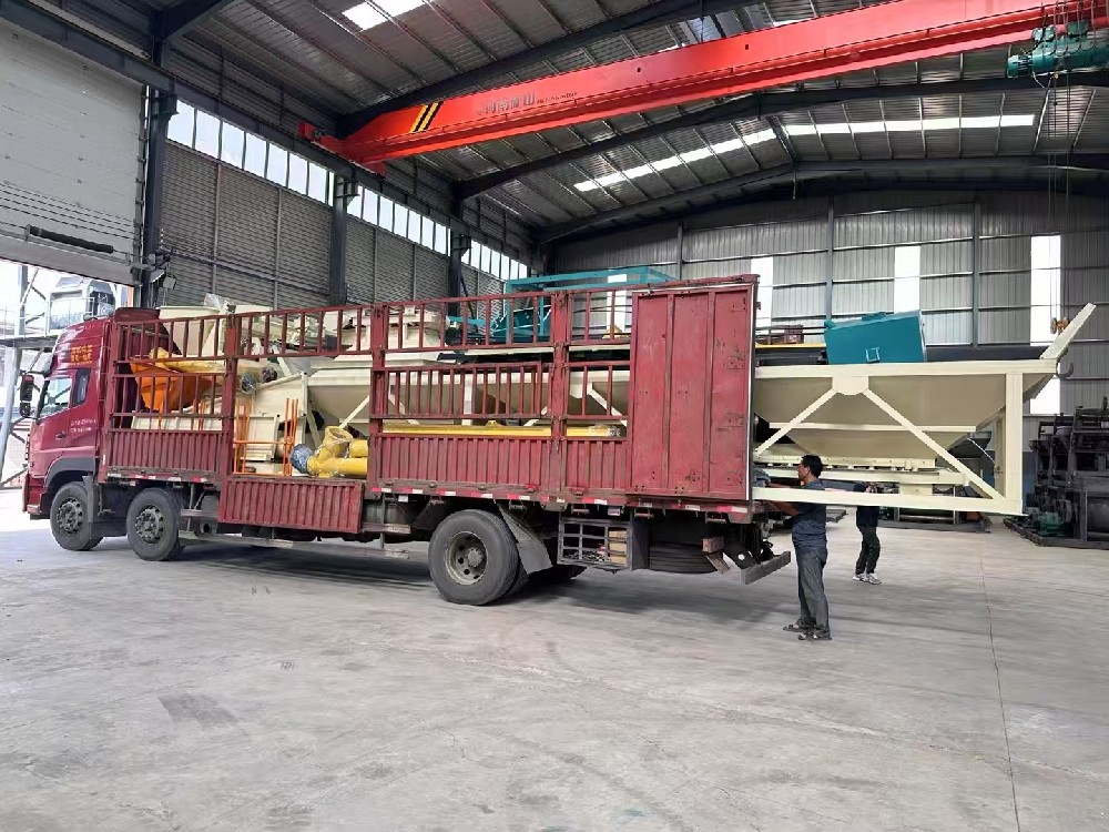 The HZS50 commercial concrete mixing plant sent by Longye Machinery to Kazakhstan